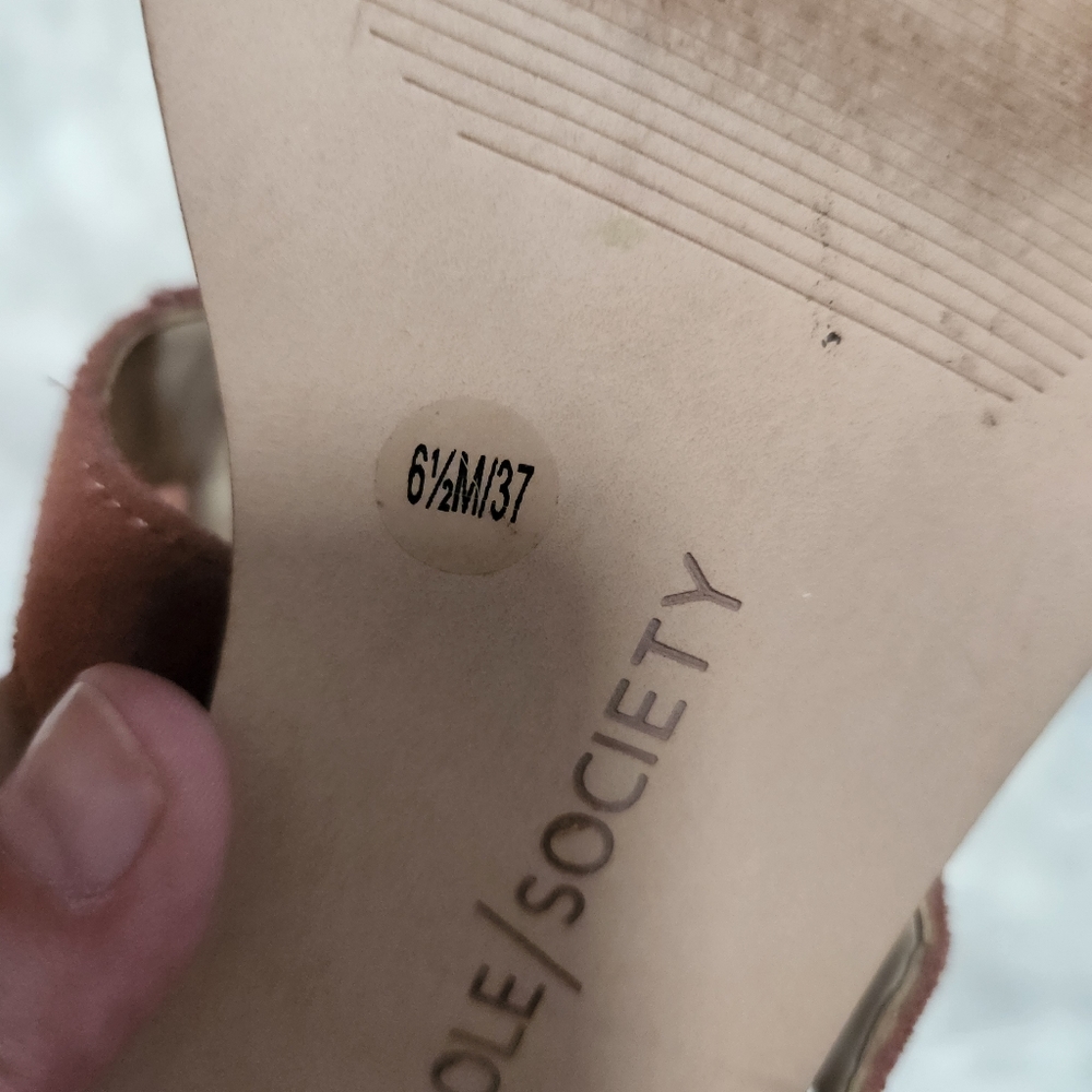 Sole Society/Mauve Heeled Sandals - Picture 7 of 8